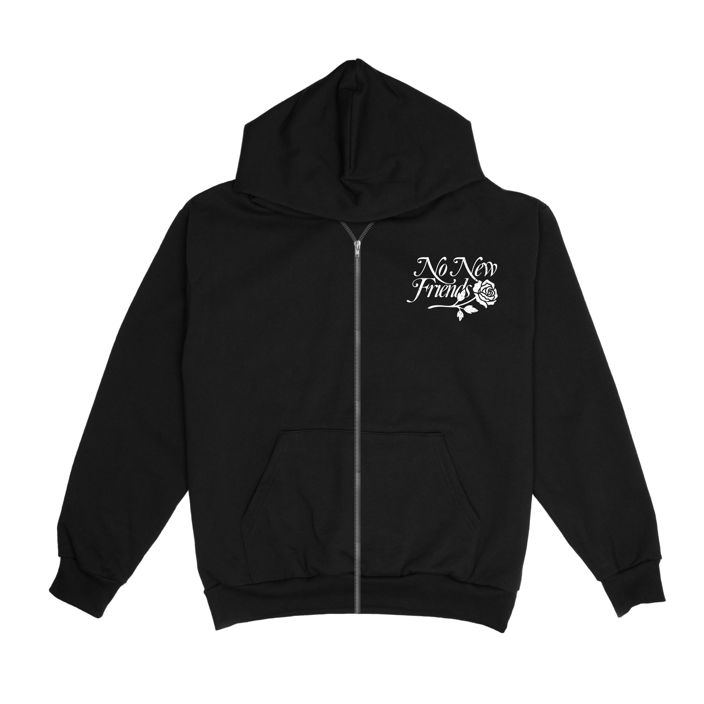 No New Friends Rose Zip-Up Hoodie