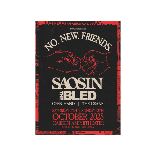 No New Friends Lineup Poster (Black)