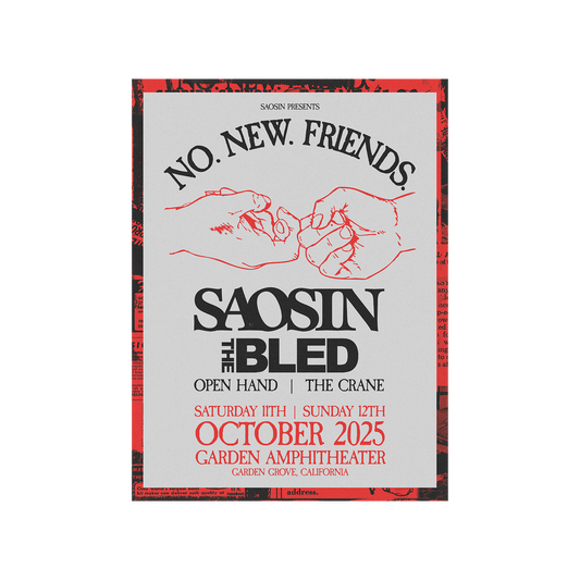 Signed No New Friends Lineup Poster (White)