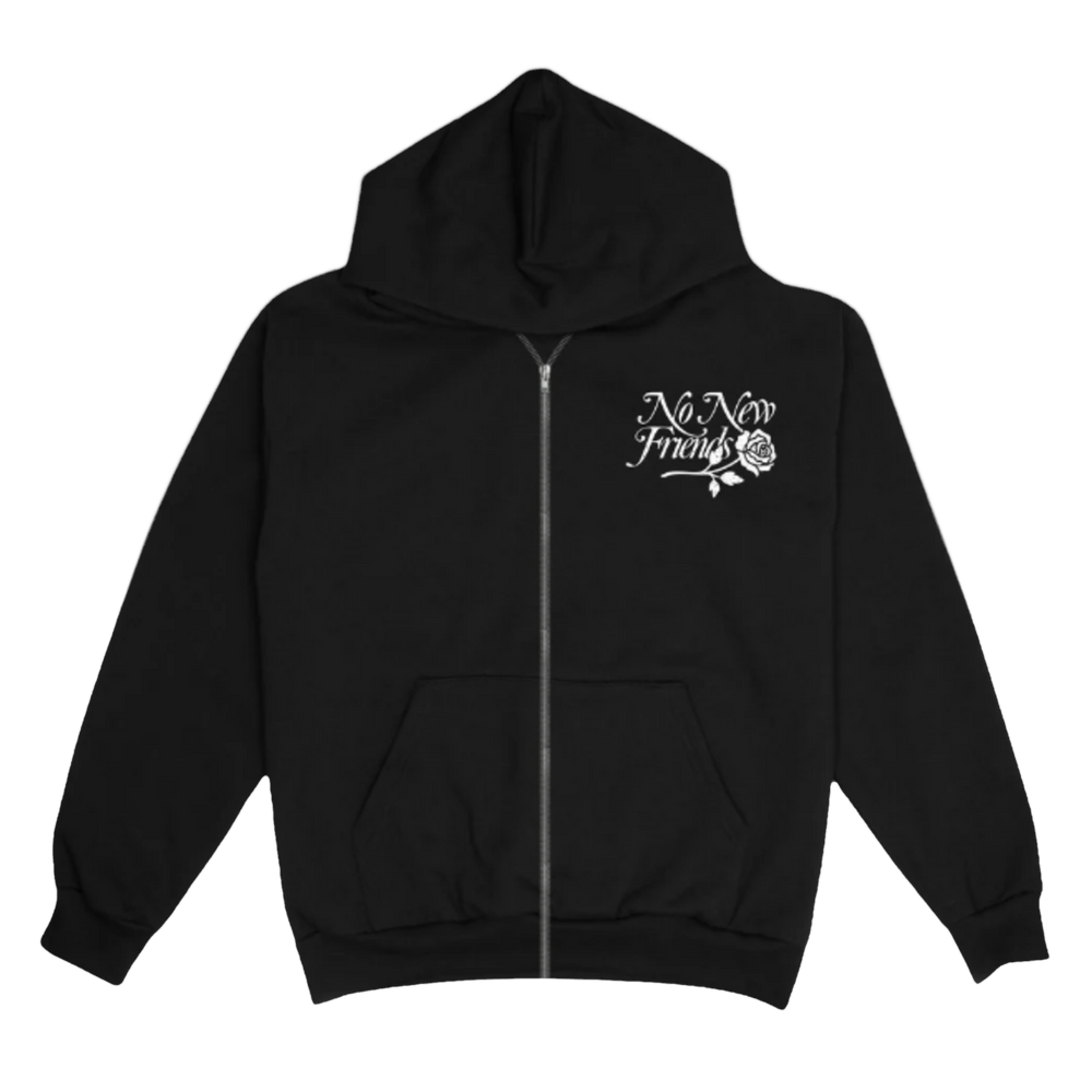 No New Friends Rose Zip-Up Hoodie